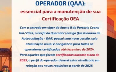 OEA: Perfil do Operador: Atualização do Perfil OEA (QAA)
