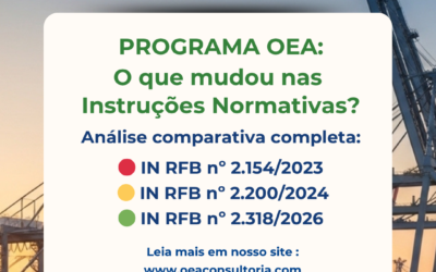 OEA: Comparação das Instruções Normativas (IN 2.154/2023, 2.200/2024 e 2.318/2026) e Principais Mudanças