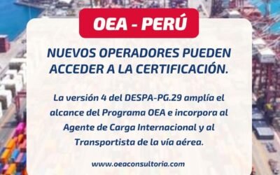 OEA Perú – nuevas reglas amplían la certificación a agentes de carga y transportistas aéreos